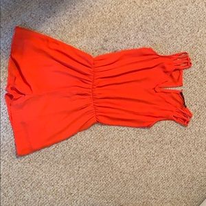 Bright orange romper